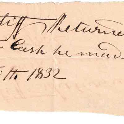 Calvin G. Sutliff Receipt