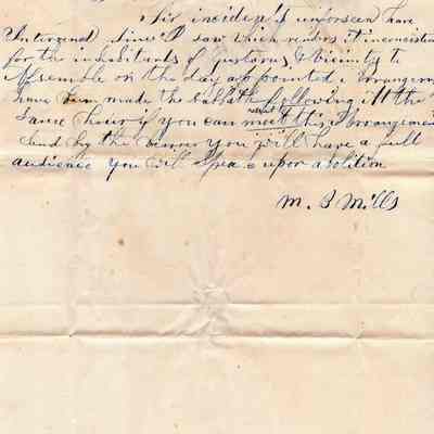 M.B. Mills to Flavel Sutliff