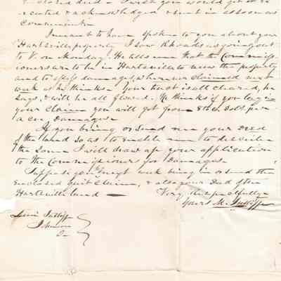 Milton Sutliff to Levi Sutliff