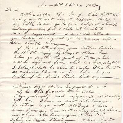Horace Brown to Flavel Sutliff