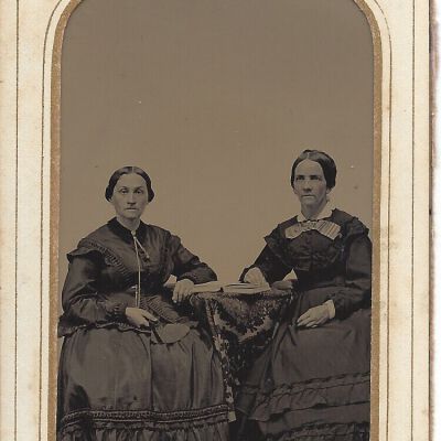 Phebe Lord Marvin Sutliff & Jane Bennett Tin Type