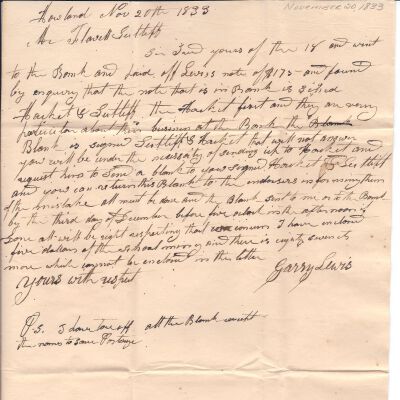 Garry Lewis to Flavel Sutliff