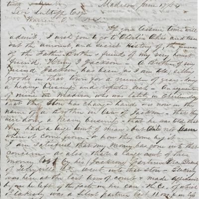 To Levi Sutliff from A.M. Hanehitt