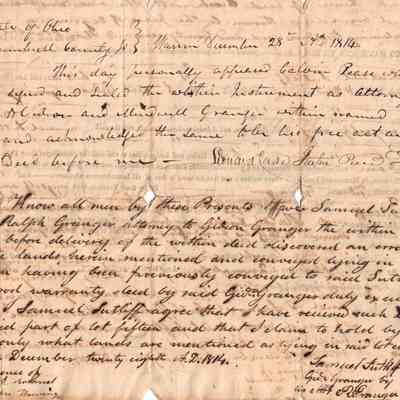 Gideon Granger deed to Samuel Sutliff