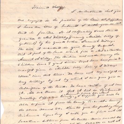 S.H. Whittlesey to Flavel Sutliff