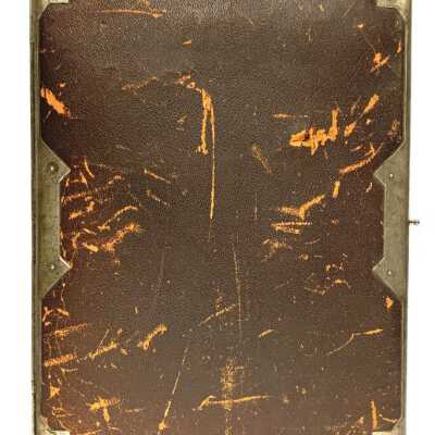 Empty Brown Leather Photo Album