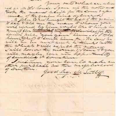 M. Sutliff to C.G. Sutliff