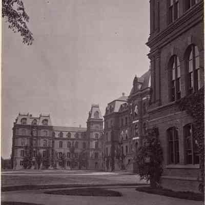 "View of College from the South."-Vassar College: SM.1971.1.267LL Front (Vail logo on back of photo, see SM.1971.1.267gg back)