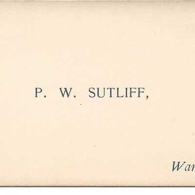 P.W. Sutliff calling card