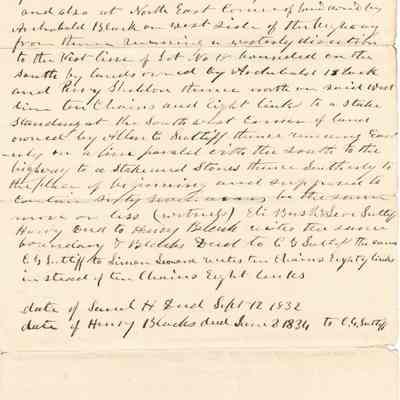 Samuel Sutliff Deed to Samuel Harvey Sutliff
