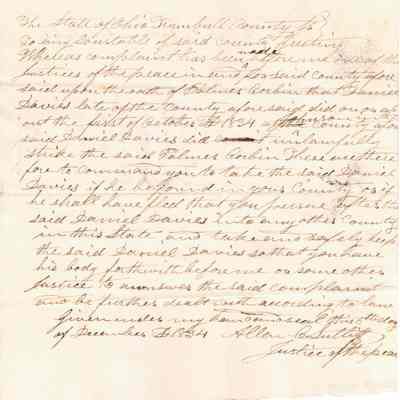 A.C. Sutliff to Daniel Davies