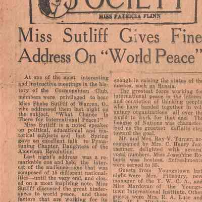 Address on "World Peace"