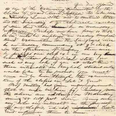 M. Walker to Flavel Sutliff
