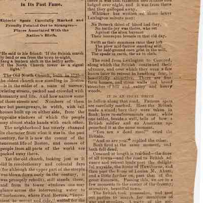 Memories of Lexington Newspaper Article