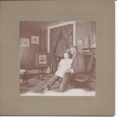 Edward J "EJ" Brainard holding Edward Sutliff Brainard
