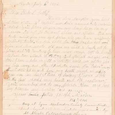 Captain Joseph Marvin to Phebe Marvin Sutliff