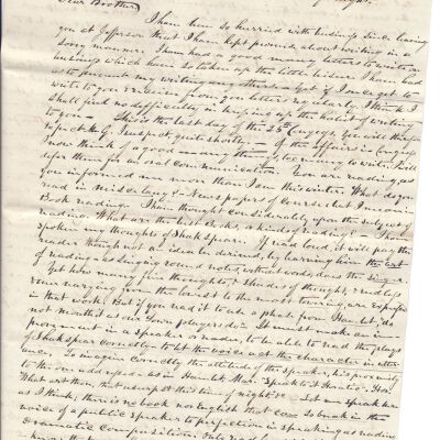 Milton Sutliff to Flavel Sutliff, 1839