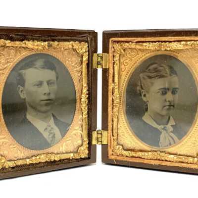 Unidentified Boy & Girl Daguerreotype