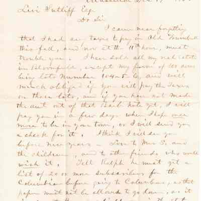 James M Brown to Levi Sutliff