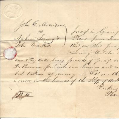 Perkins & Osborn Receipt October