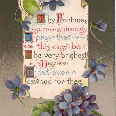 Thy Fortune's Sun is Shining
