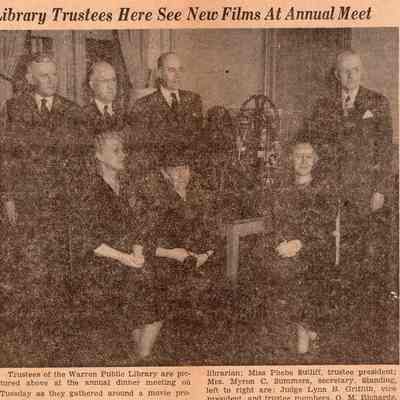 Library Trustees Here See New Films At Annual Meet