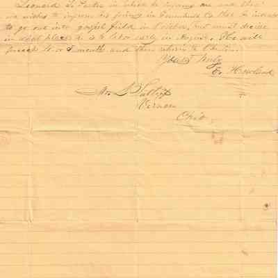E. Howland to Levi Sutliff