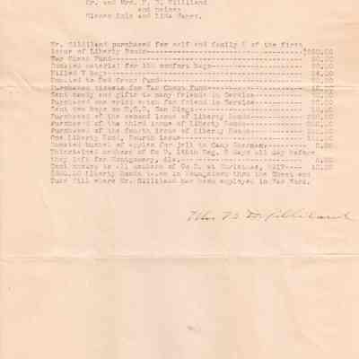War Services of Gillilands