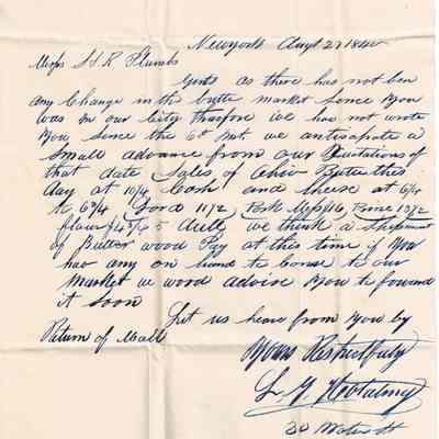 Samuel Plumb Post master Ashtabula Co Ohio