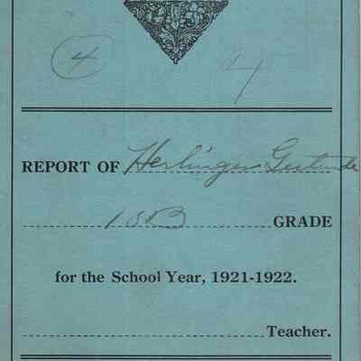 Gertrude Herlinger Report Card
