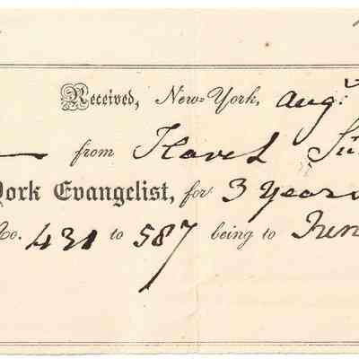 N.Y Evangelist Receipt