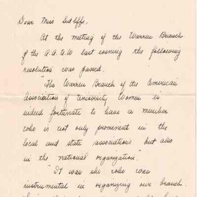 Marjorie Baxter [Nilson] to Phebe T Sutliff