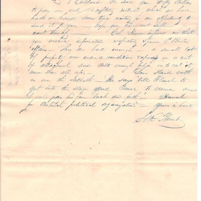 S Plumb to Flavel Sutliff