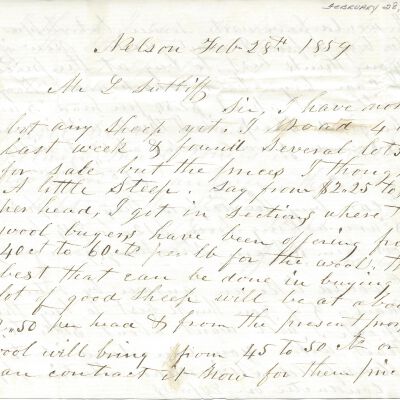 John Martin to Levi Sutliff