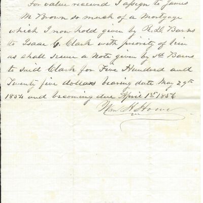From Wm H. Howe