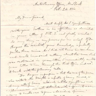 Elizur Wright to Flavel Sutliff