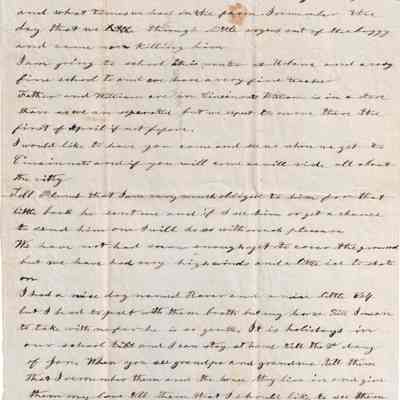 Dear Cousin Levi, from Lucian Jones 12/23/1855