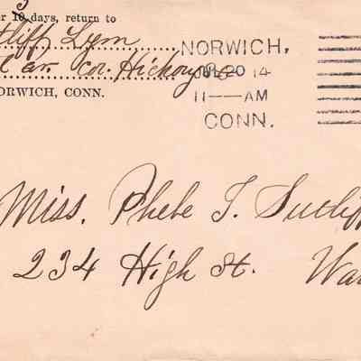 Envelope from JA Sutliff