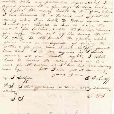 Calvin G. Sutliff to Levi Sutliff