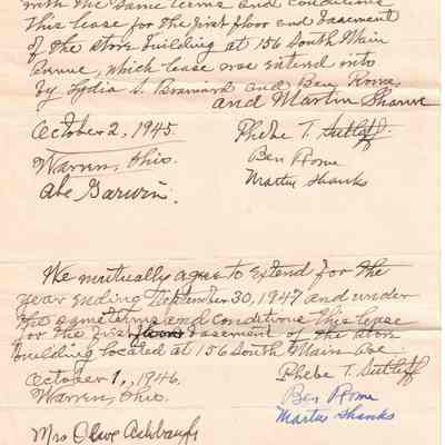 Extension of Lease from Rome and Shanks