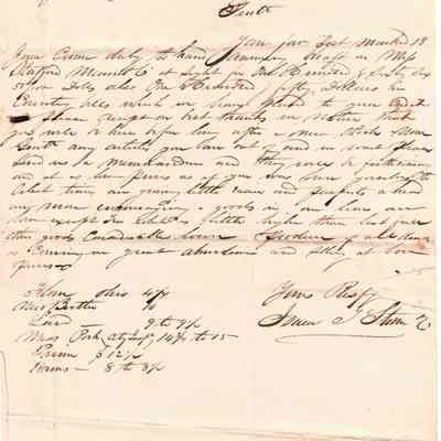 Mr. Samuel Plumb Postmaster Lenox Ashtabula Co Ohio