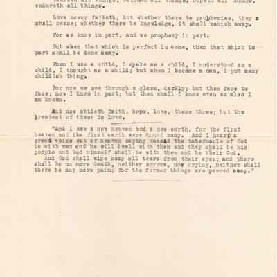 "Rejoiceth not in iniquity, but rejoieth in the truth"