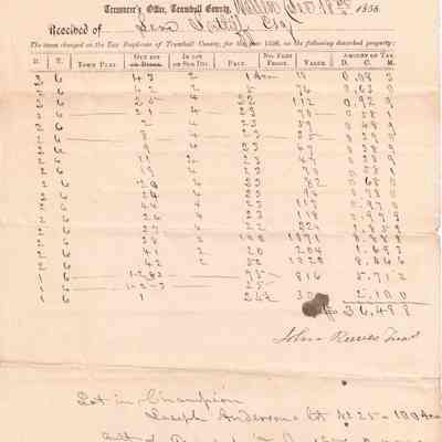 Levi Sutliff Taxes 1856