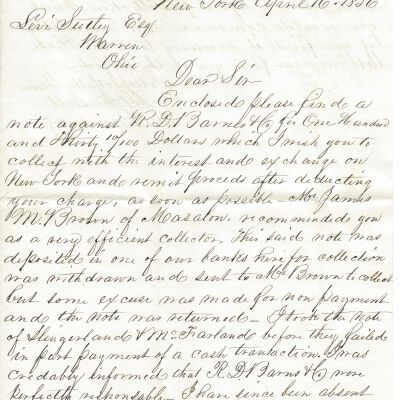 D.P. Russell to Levi Sutliff