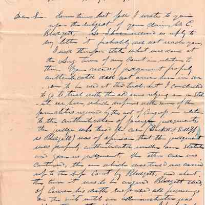 E. V. Whiton to Levi Sutliff