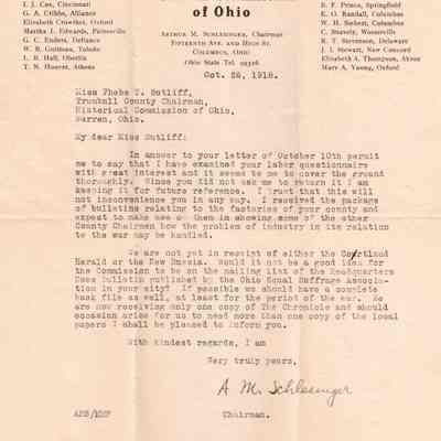 A.M. Schlesinger to P.T. Sutliff 9