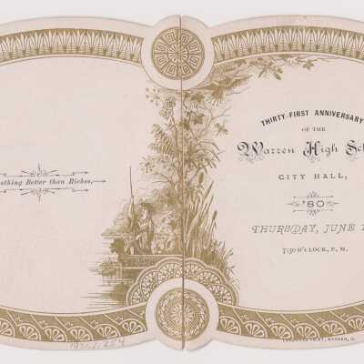 1880 Warren High School Program