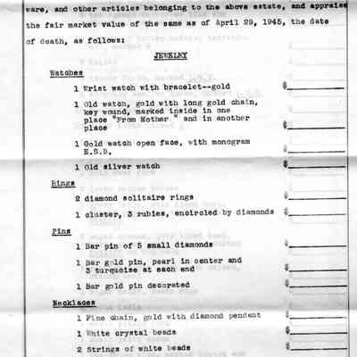 Estate of Lydia Sutliff Brainard