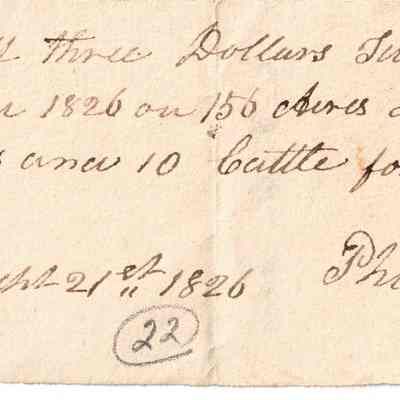 Samuel Sutliff Tax Receipt for 1826
