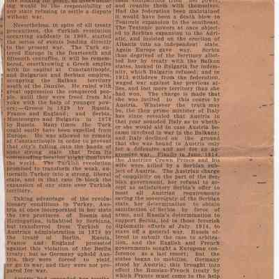 Treaties Did Not Prevent the War